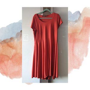Lauren by Ralph Lauren Orange Swing Dress 1X